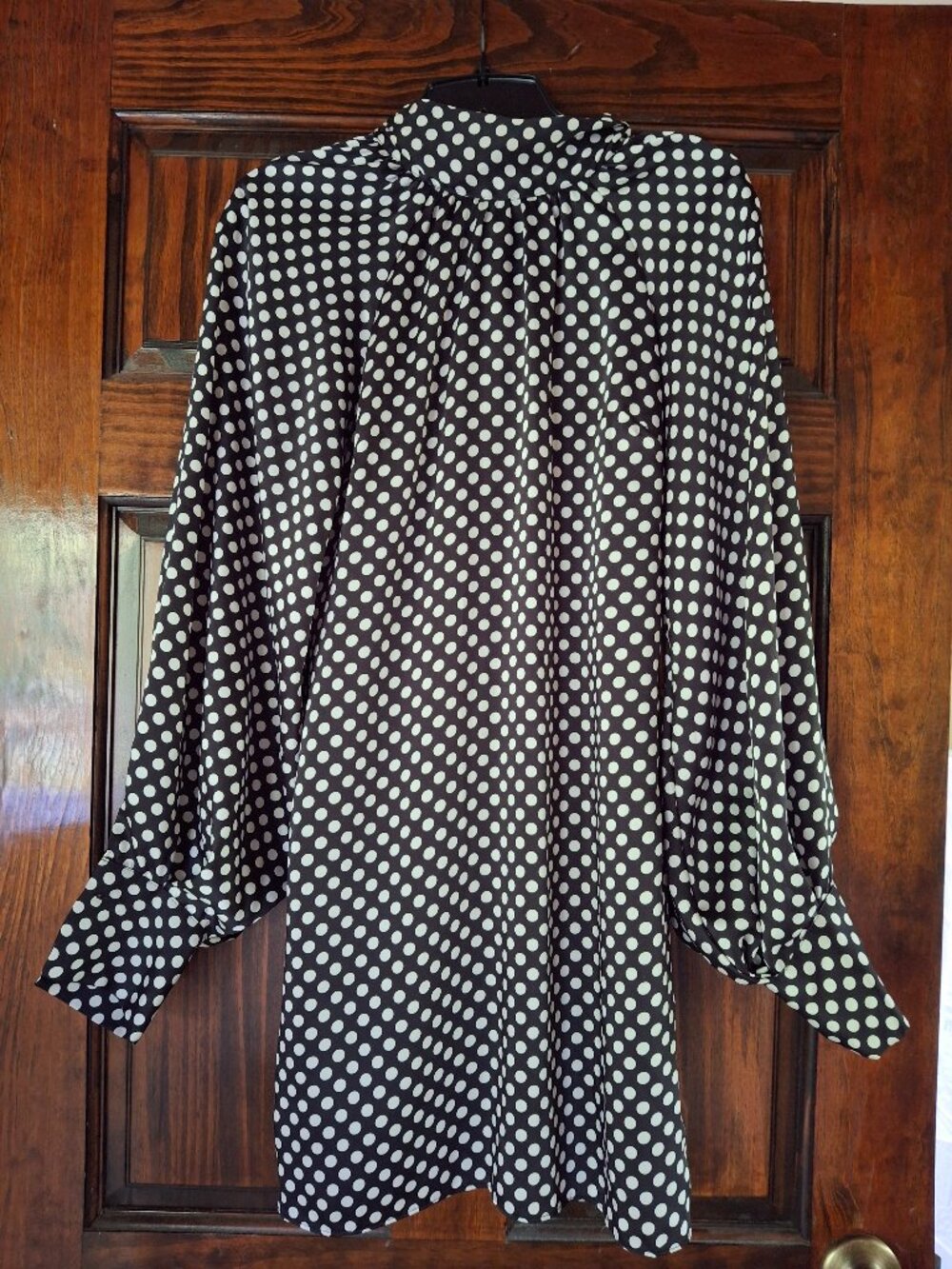 Zara Polk-a-dot long-sleeve dress
